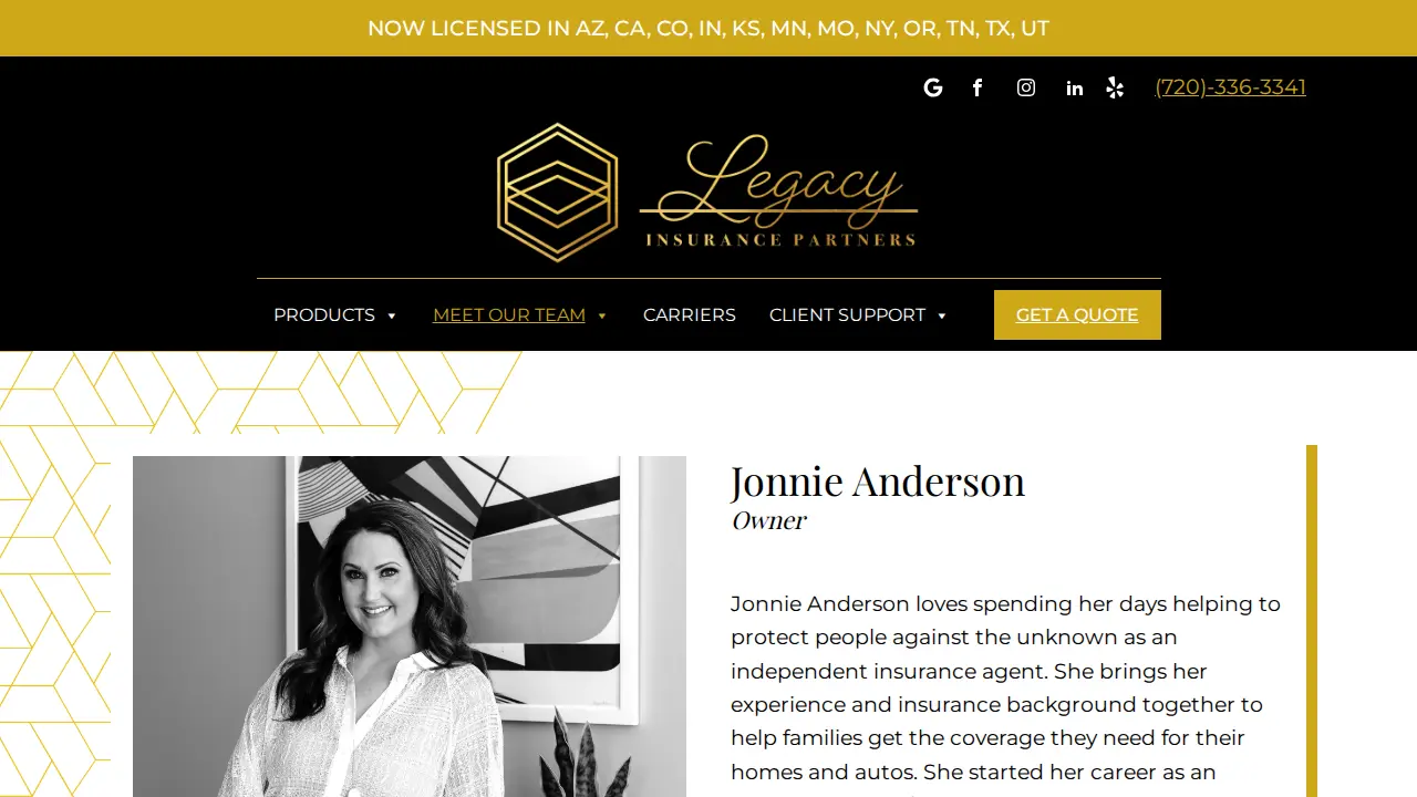 Legacy Insurance Partners page