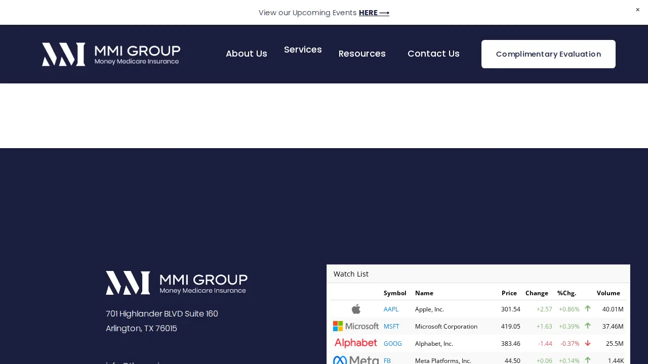 The MMI Group page