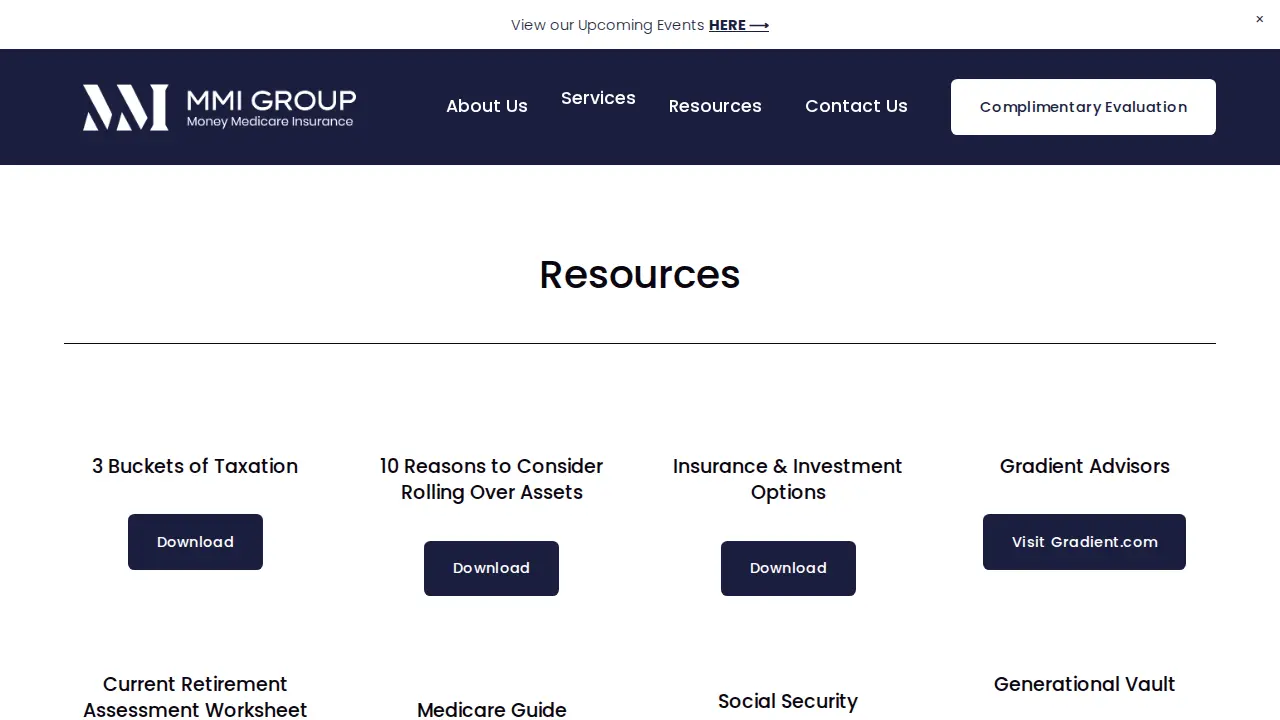 The MMI Group page