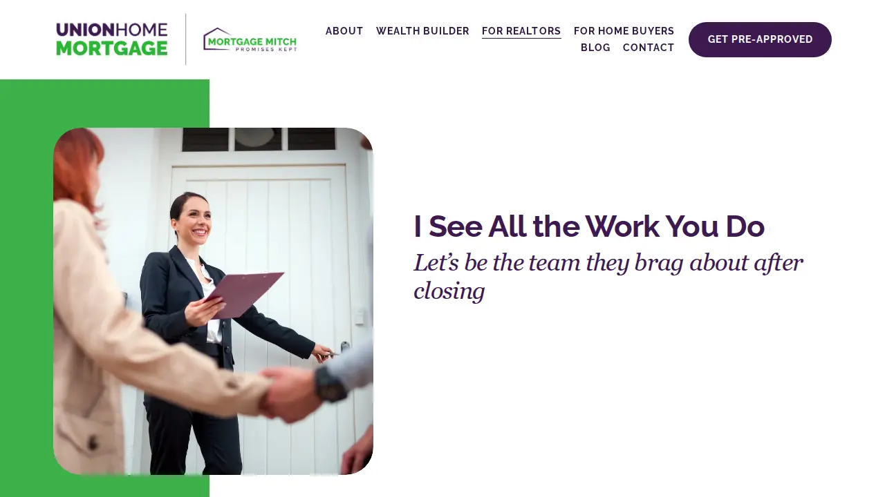 Mitchell Severance - Union Home Mortgage page