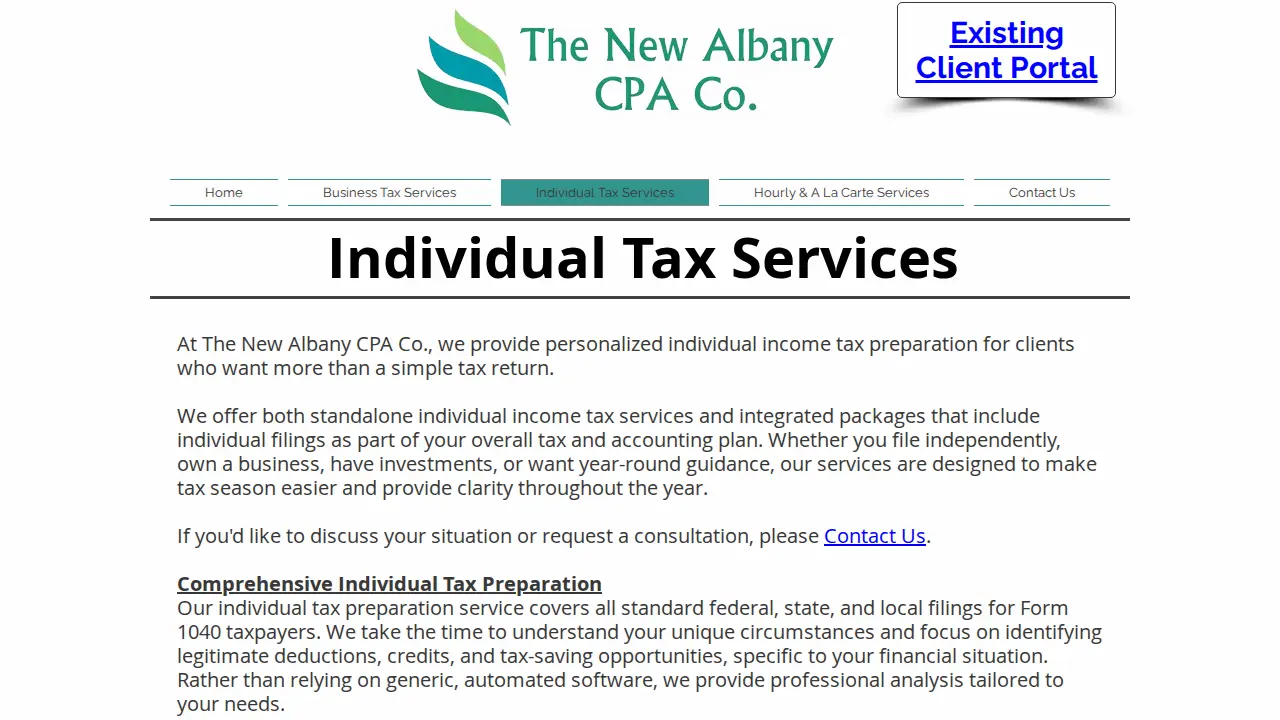 The New Albany CPA Co. page