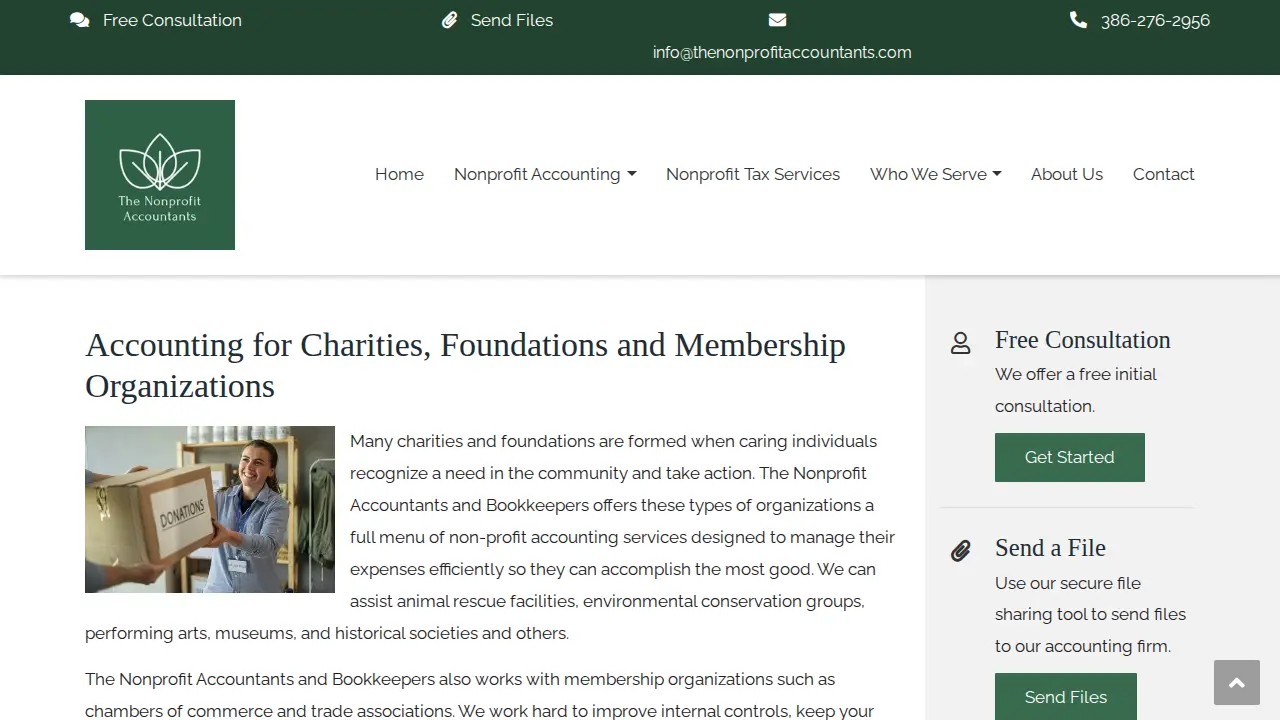 The Nonprofit Accountants and Bookkeepers page