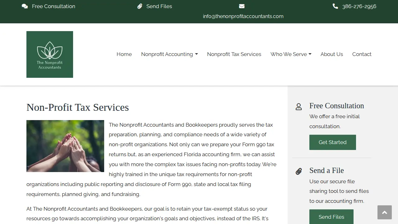The Nonprofit Accountants and Bookkeepers page