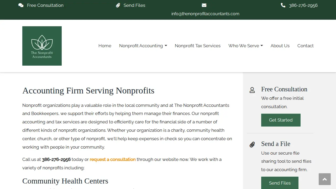 The Nonprofit Accountants and Bookkeepers page