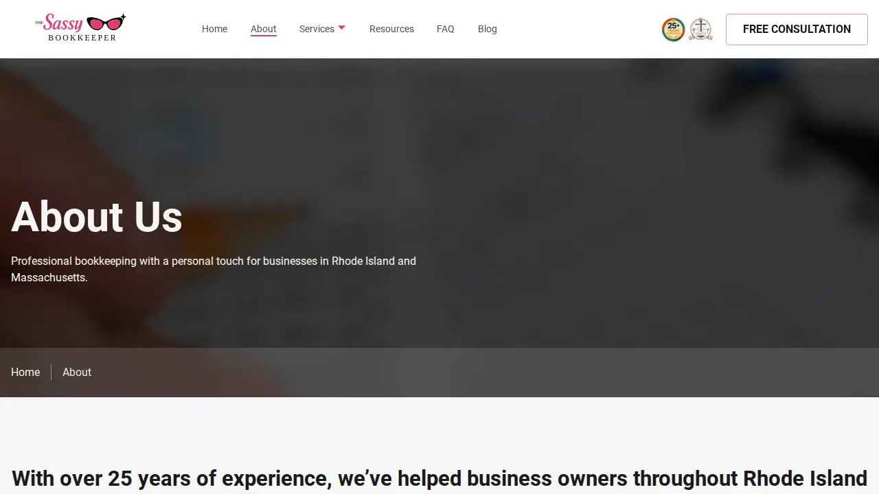 The Sassy Bookkeeper page