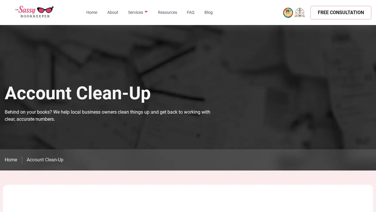 The Sassy Bookkeeper page