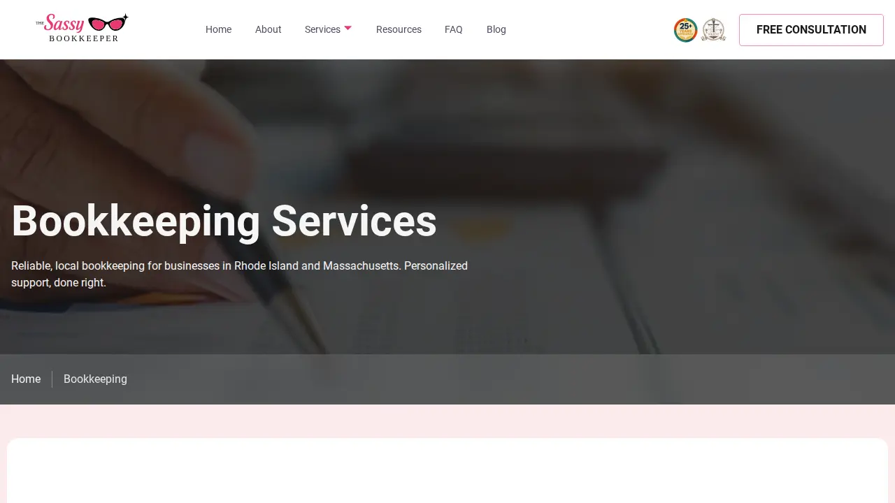 The Sassy Bookkeeper page