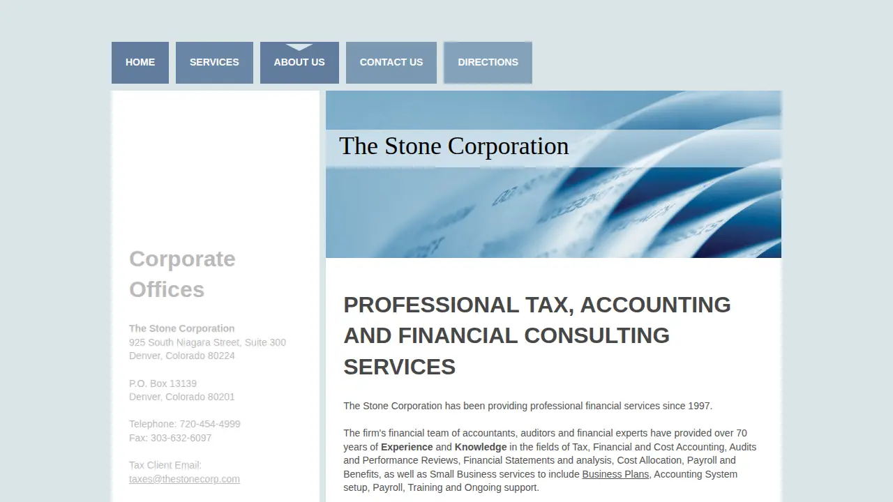 The Stone Corporation page