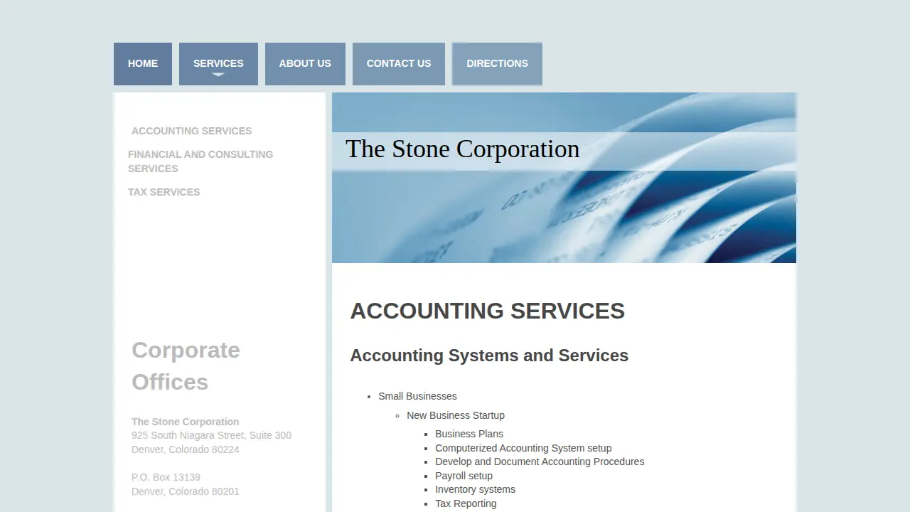 The Stone Corporation page