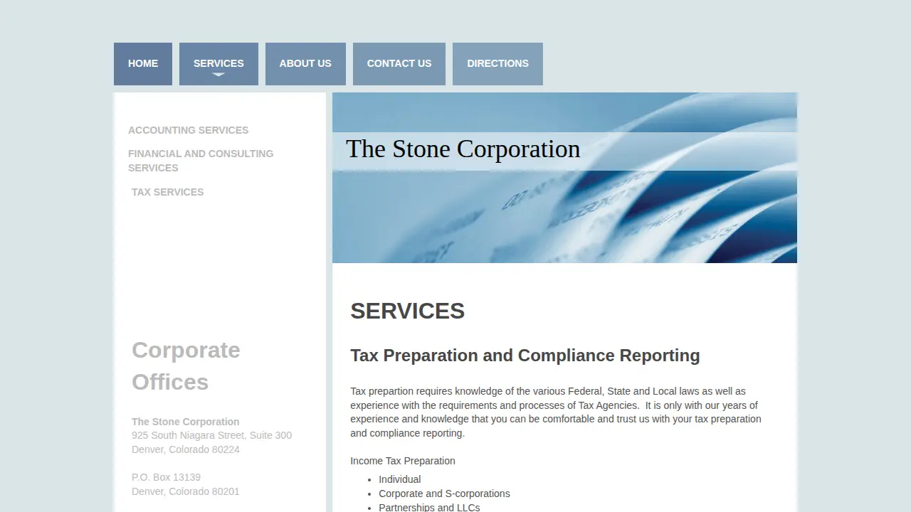 The Stone Corporation page