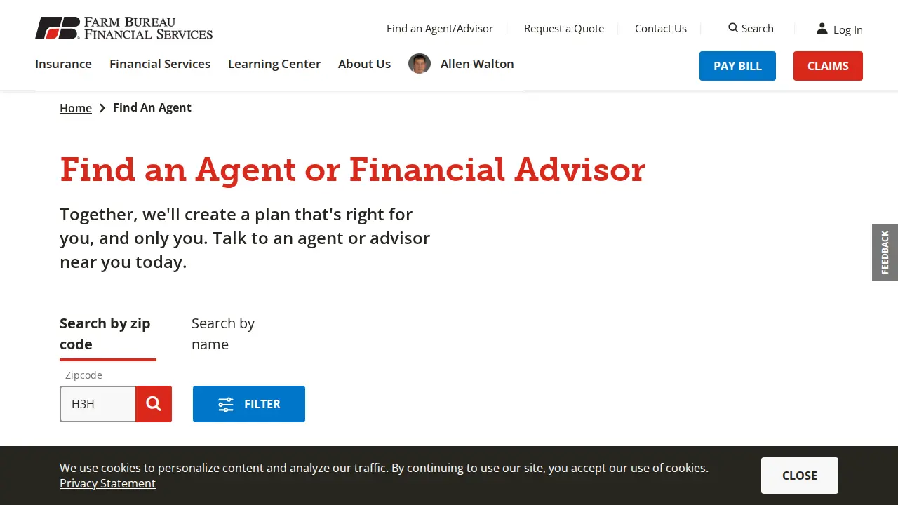 Walton Insurance Services page