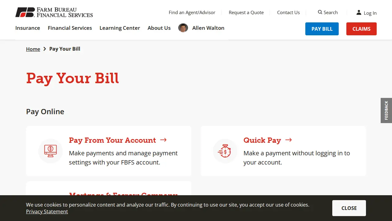 Walton Insurance Services page
