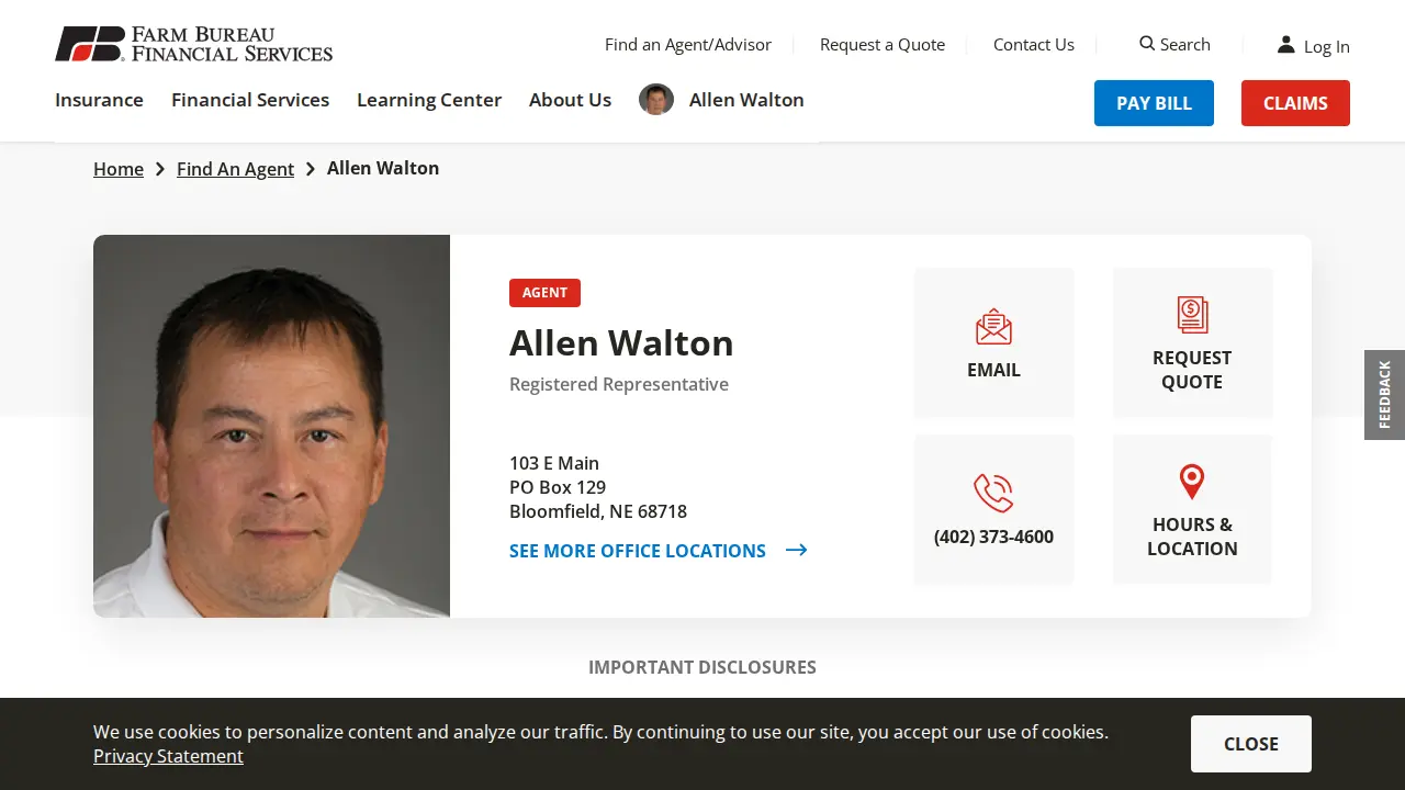 Walton Insurance Services website