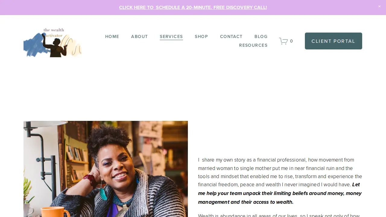 The Wealth Activator page