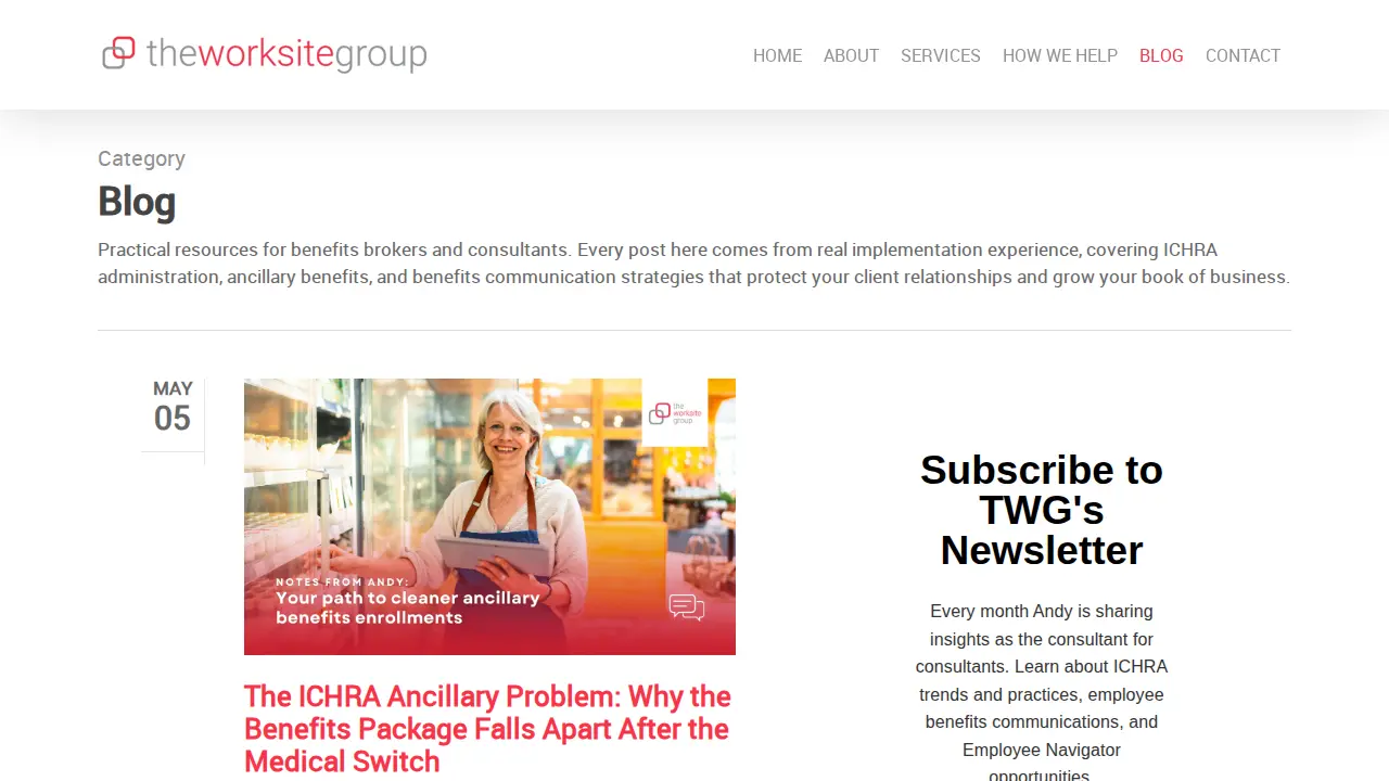 The Worksite Group page