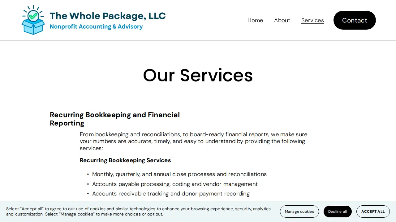 The Whole Package, LLC page