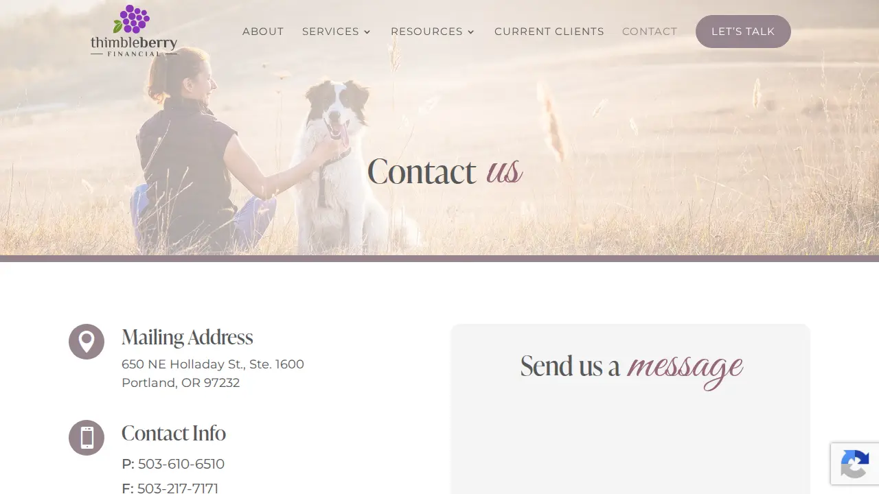 Thimbleberry Financial page