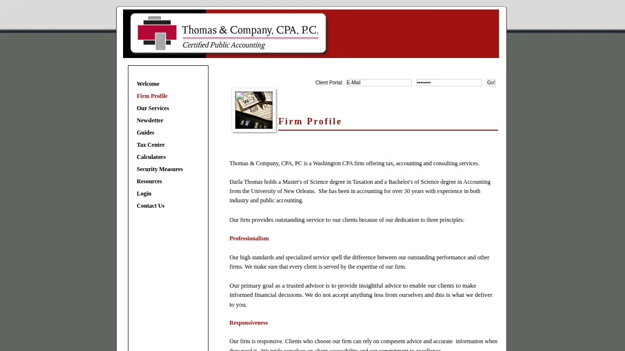 Thomas & Co PC: Thomas Darla CPA page