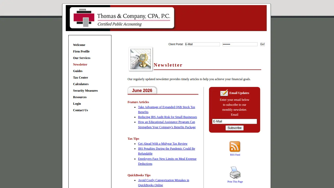 Thomas & Co PC: Thomas Darla CPA page