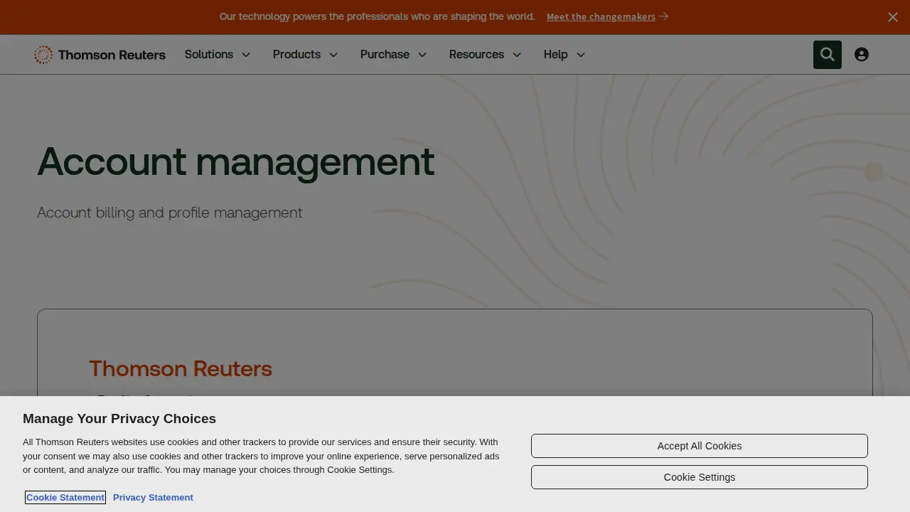 Thomson Reuters page