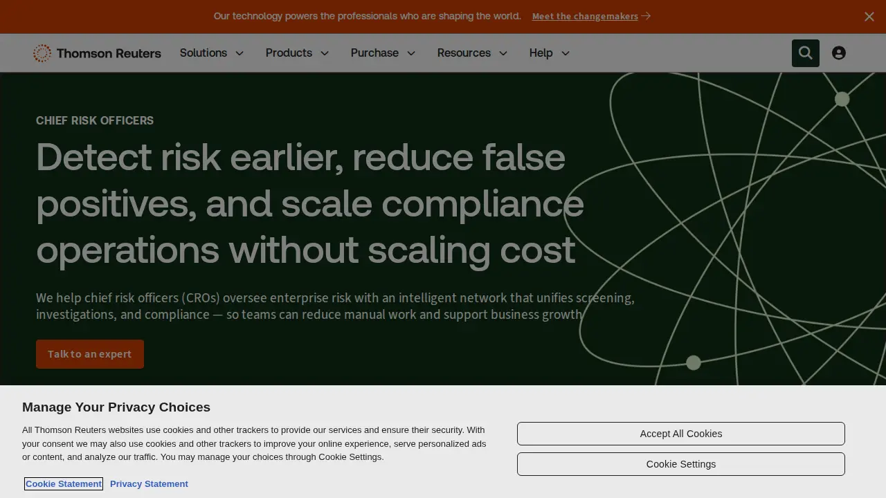 Thomson Reuters page