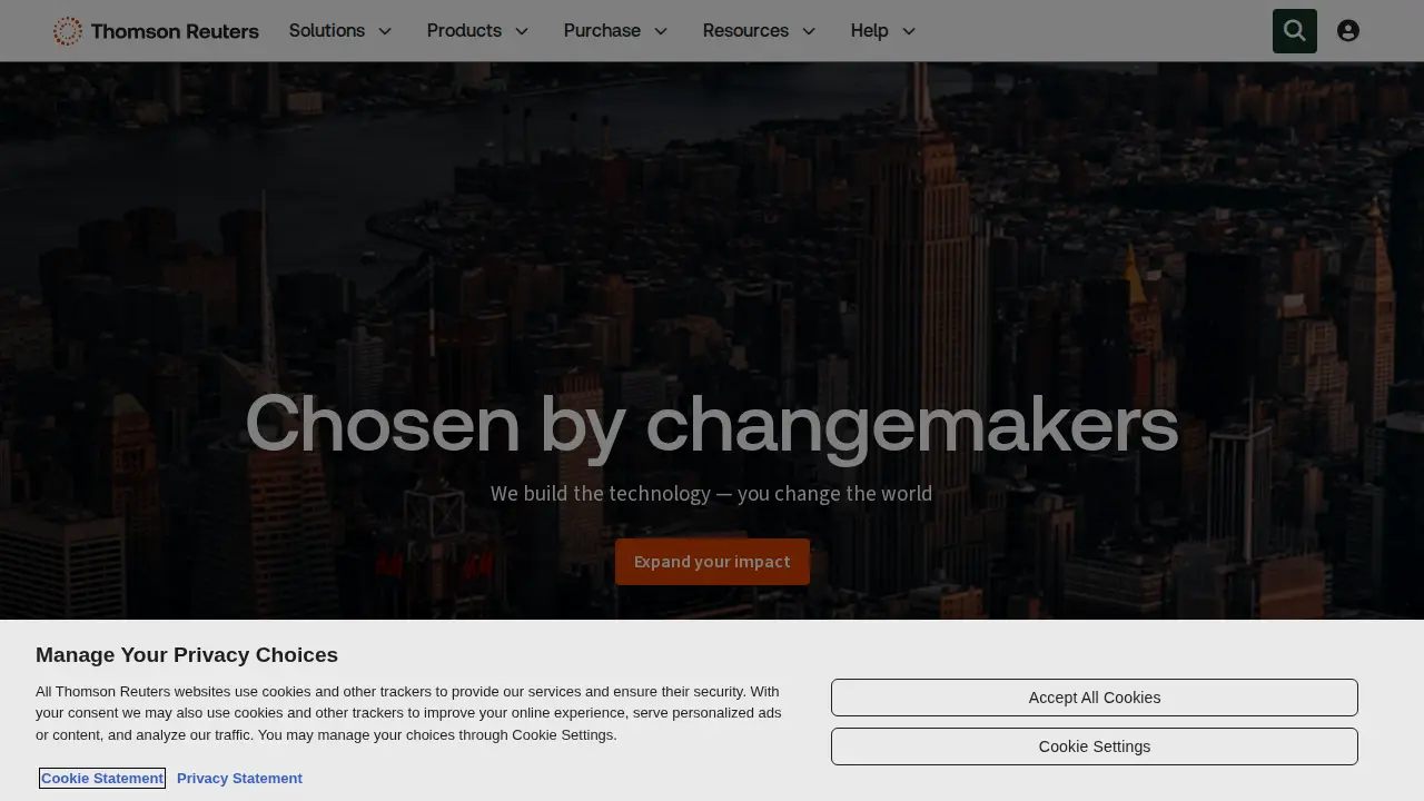 Thomson Reuters website
