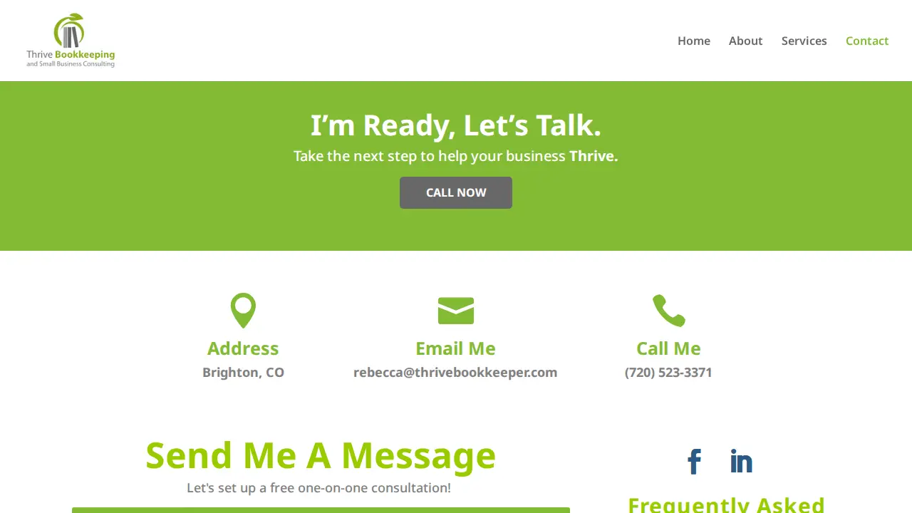Thrive Bookkeeping and Small Business Consulting, LLC page