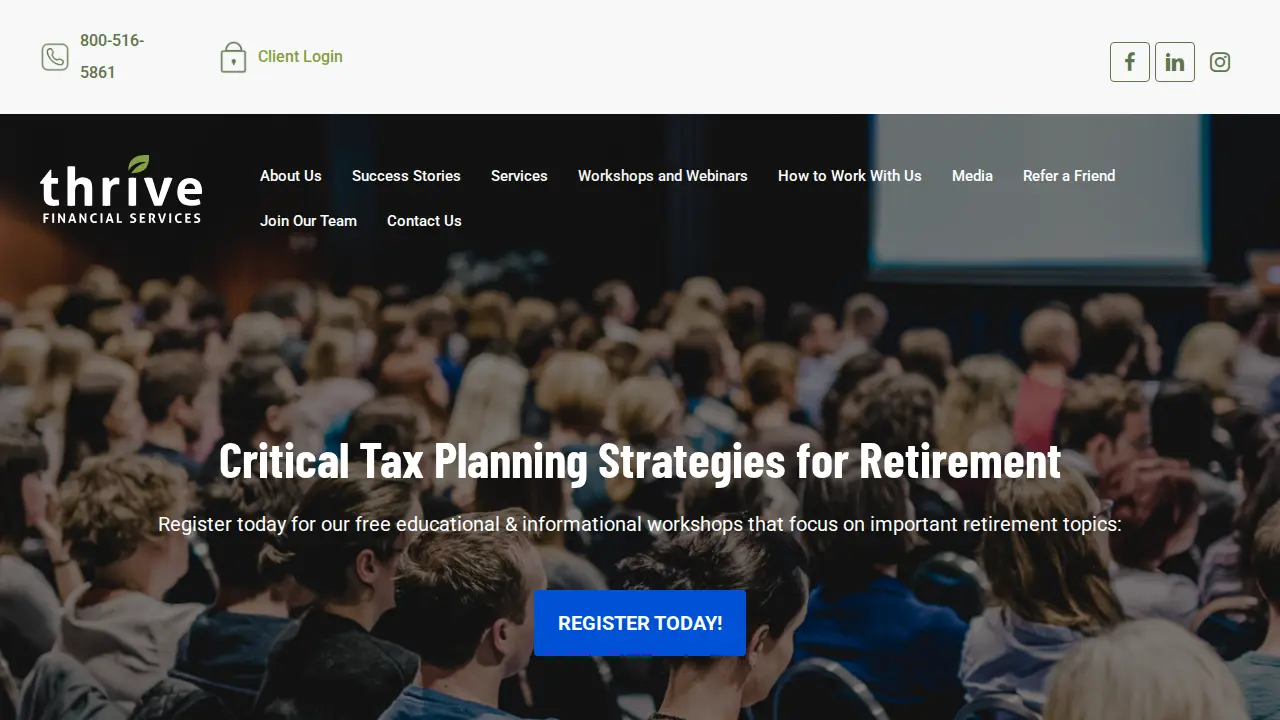 Thrive Financial Services - Exton Branch page