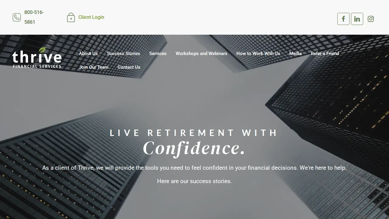 Thrive Financial Services - Exton Branch page