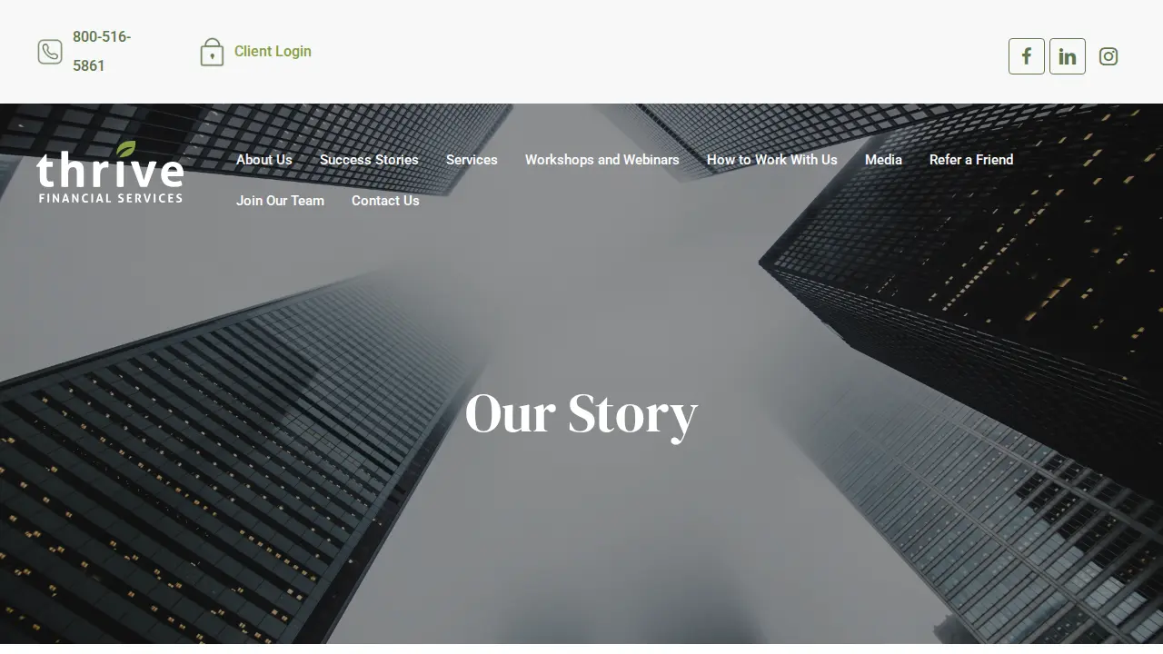 Thrive Financial Services - Exton Branch page
