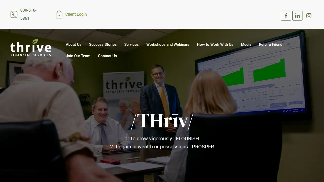 Thrive Financial Services - Exton Branch page
