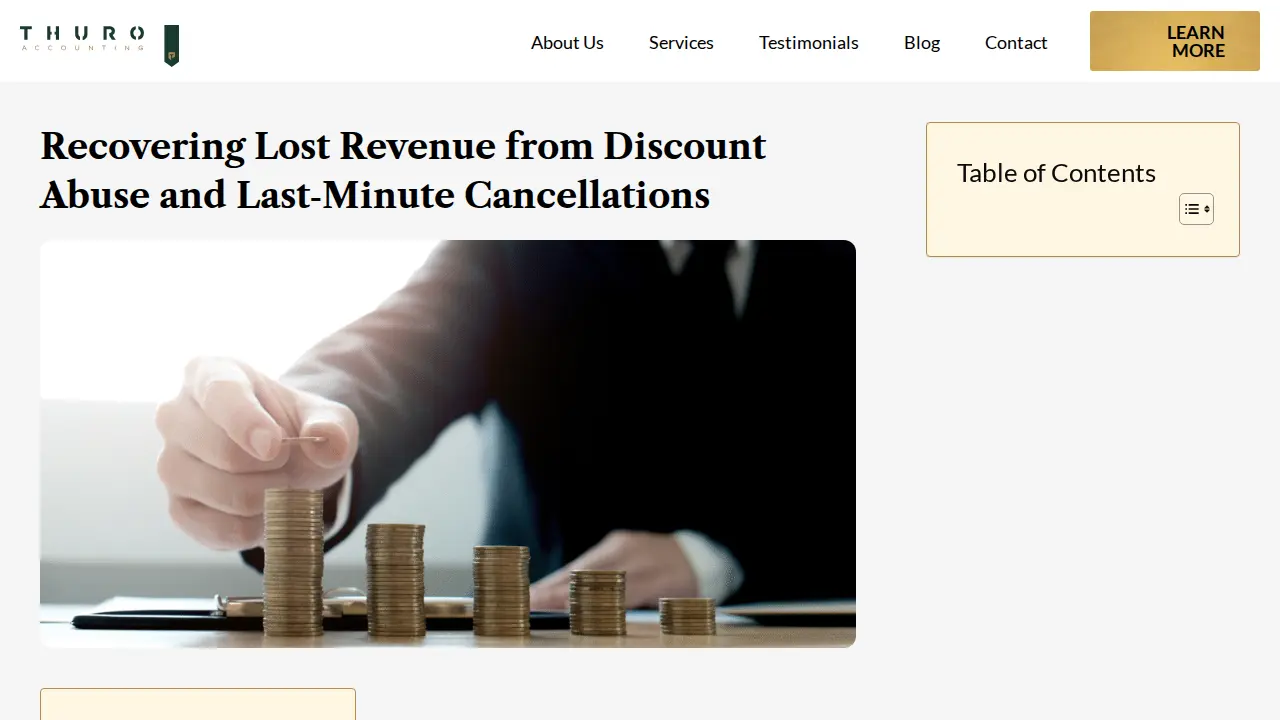 Vacation Rental Bookkeeping Service in Texas - Thuro Accounting page