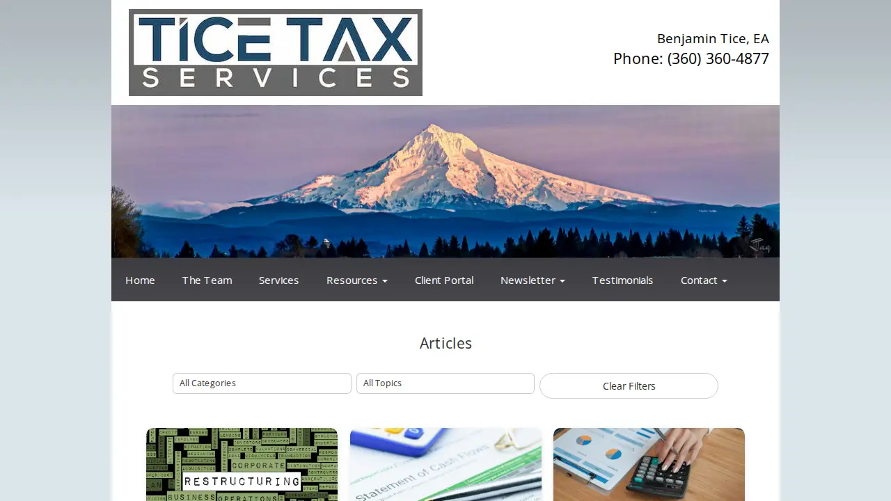 Tice Tax Services Inc. page