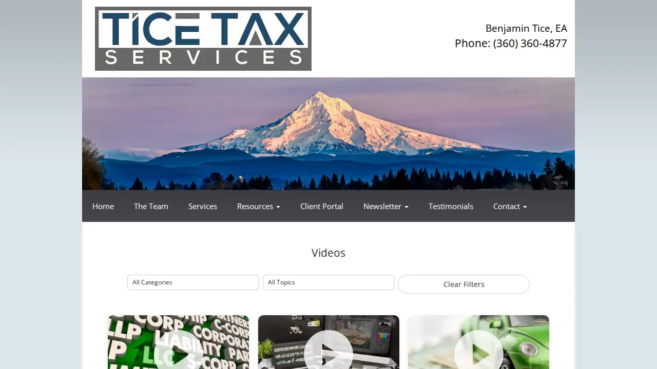 Tice Tax Services Inc. page