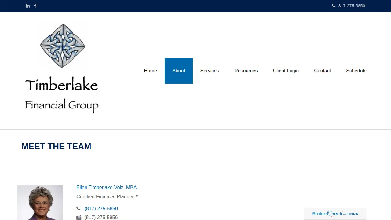 Timberlake Financial Group page