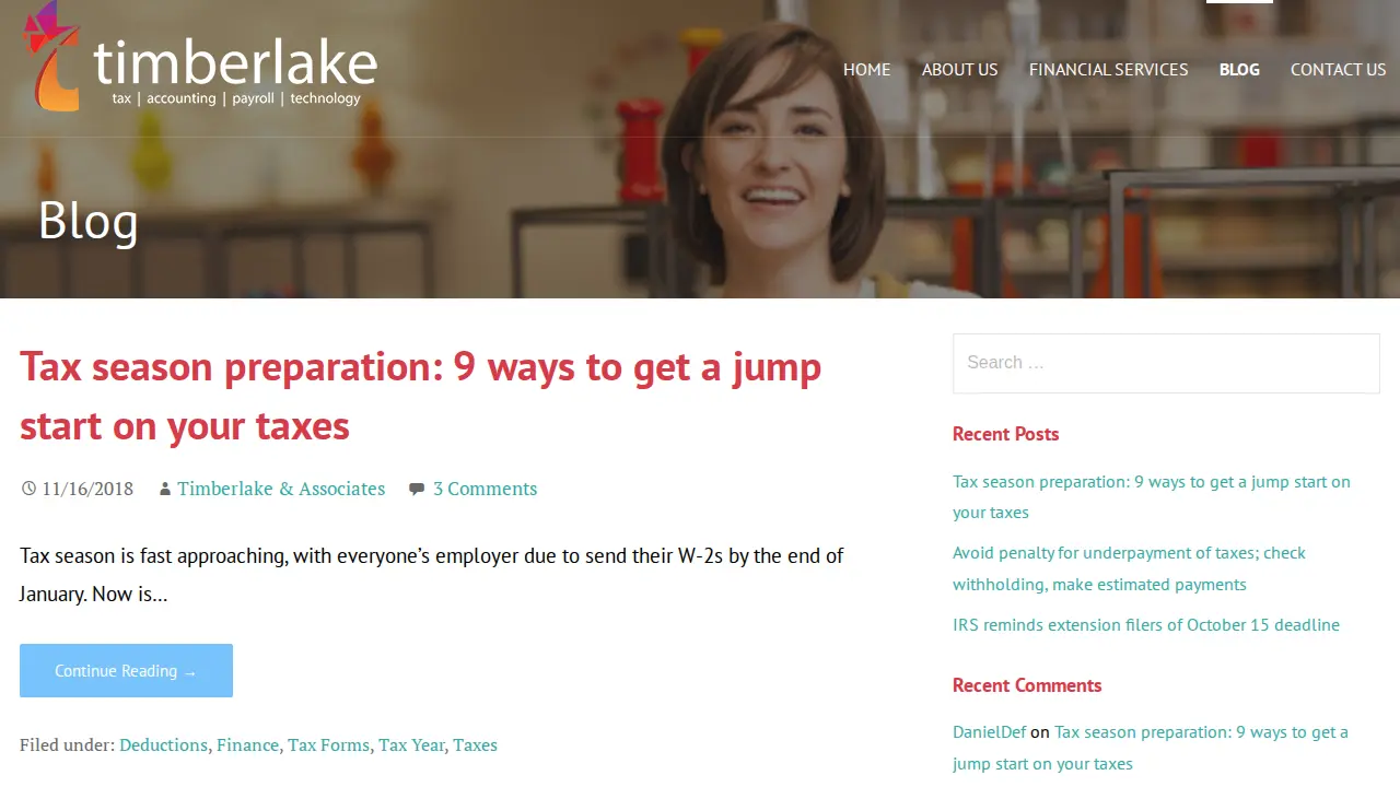 Timberlake & Associates, an M&M Financial Company page