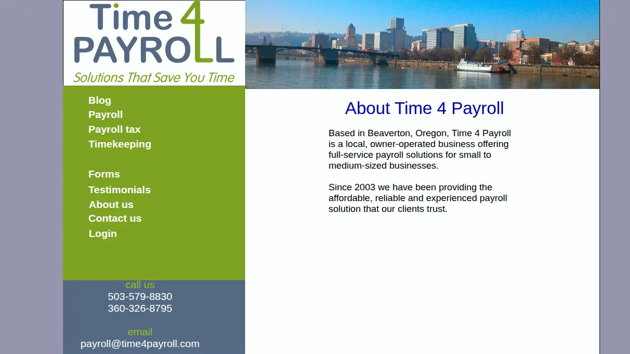 Time 4 Payroll page