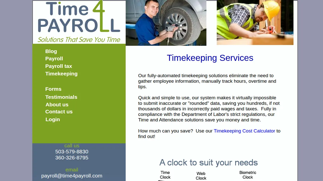 Time 4 Payroll page