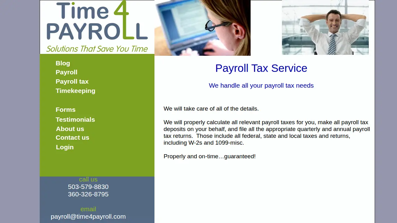 Time 4 Payroll page