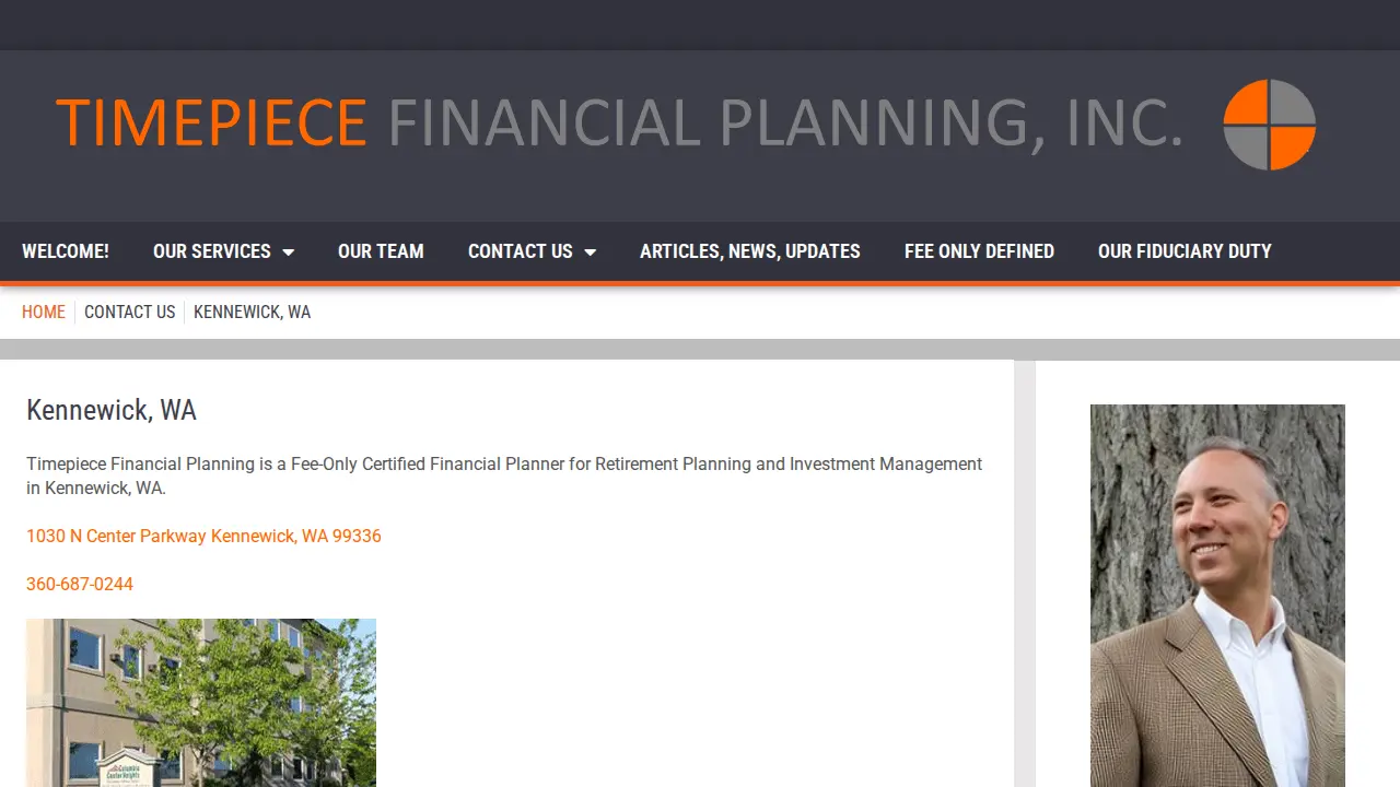 Timepiece Financial Planning page