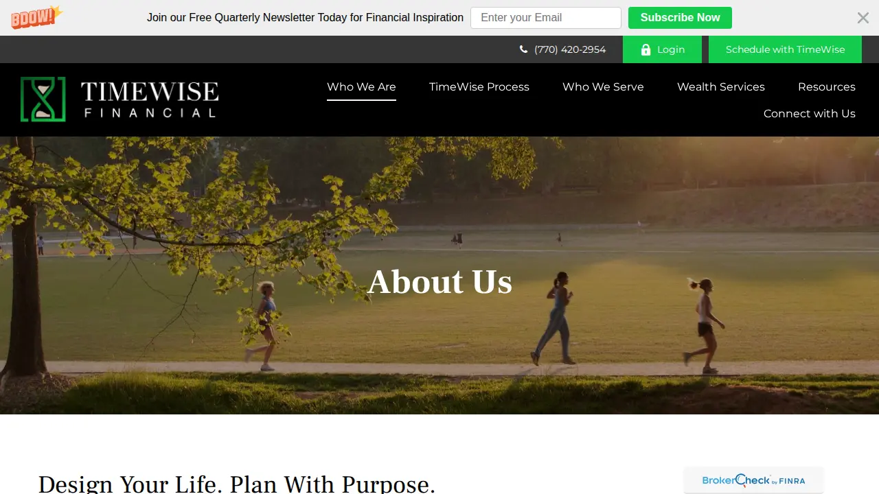 TimeWise Financial page