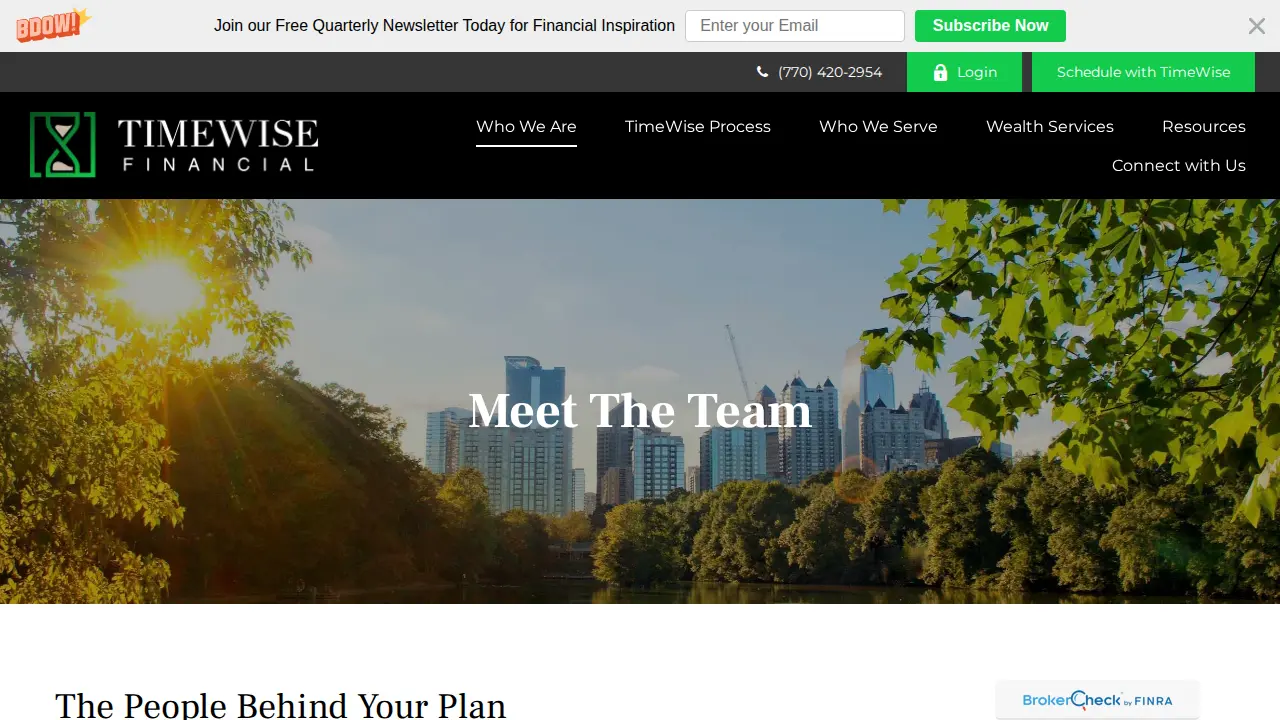 TimeWise Financial page