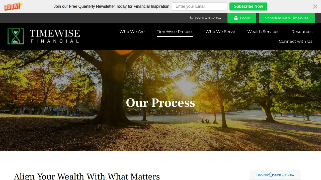 TimeWise Financial page