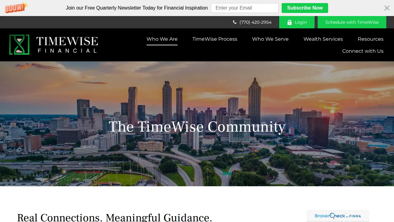 TimeWise Financial page