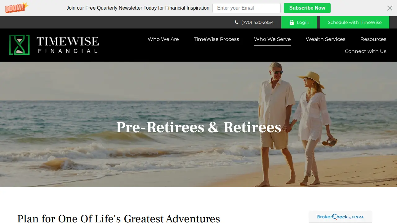 TimeWise Financial page