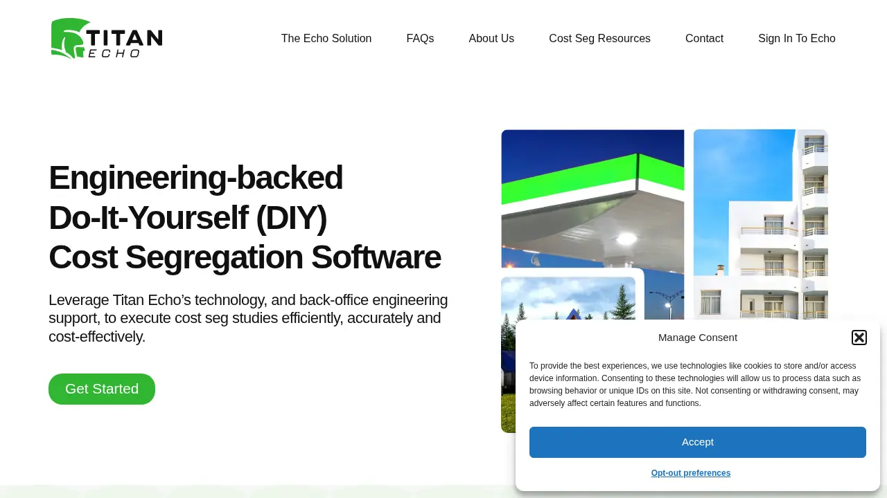 Titan Echo - Cost Segregation Software website