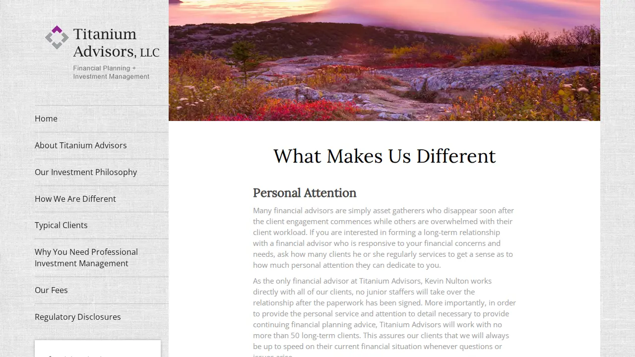 Titanium Advisors, LLC page