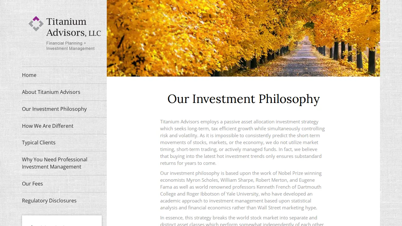 Titanium Advisors, LLC page