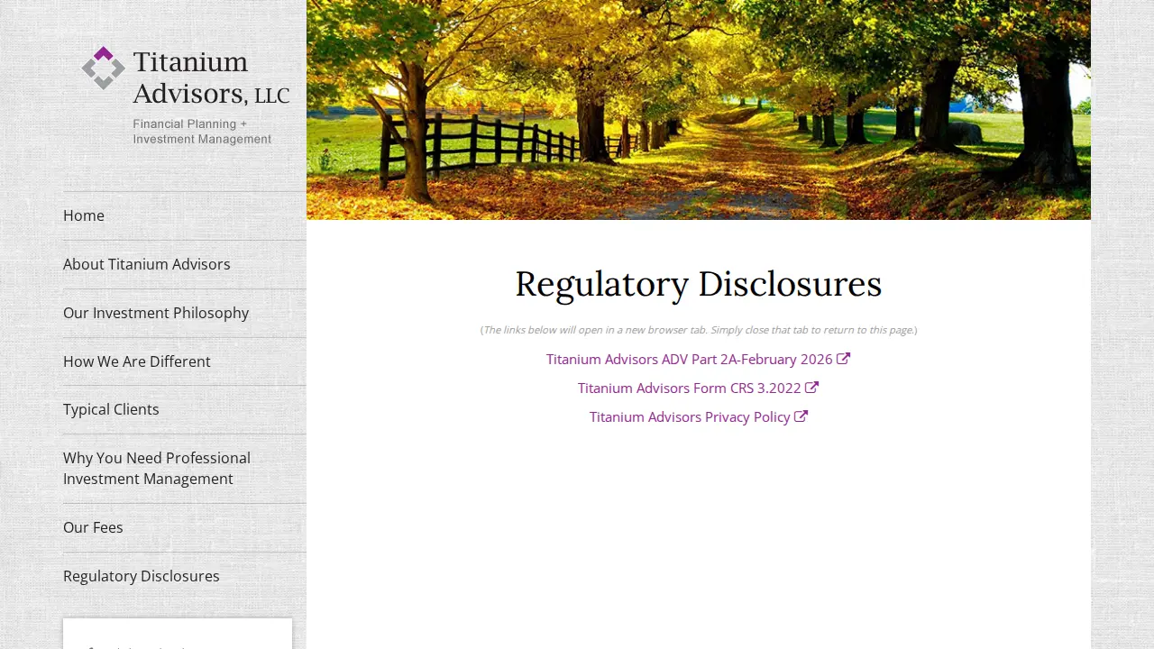 Titanium Advisors, LLC page