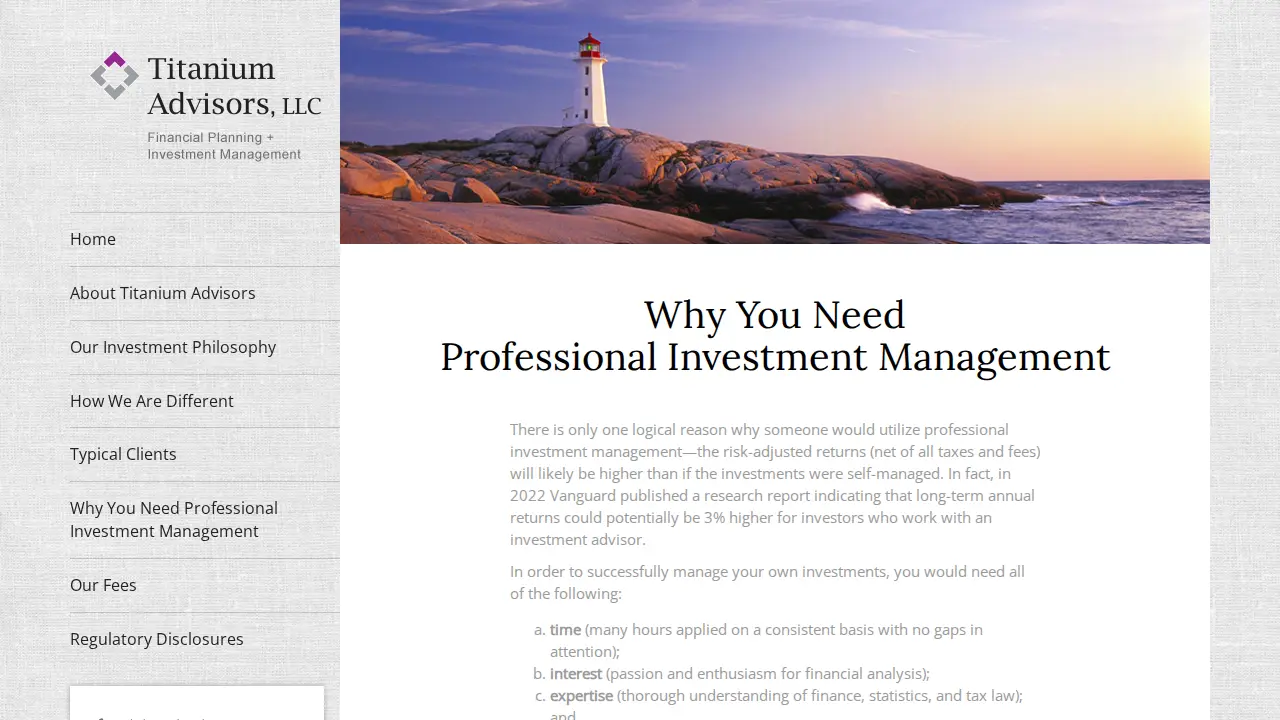 Titanium Advisors, LLC page